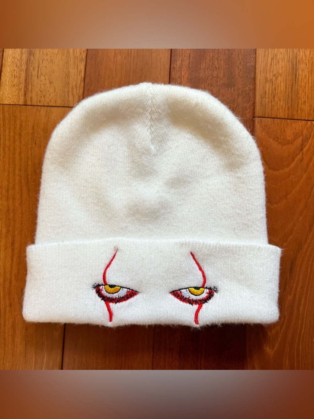 IT Pennywise The Clown Unisex Knit White Beanie Hat Horror